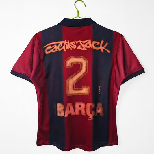 MAILLOT RETRO FC BARCELONE DOMICILE X TRAVIS SCOTT 2000/2001