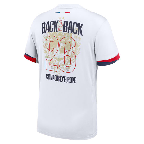 MAILLOT PSG Extérieur 25/26 - Flocage Champions d'Europe - 26 ⭐️⭐️